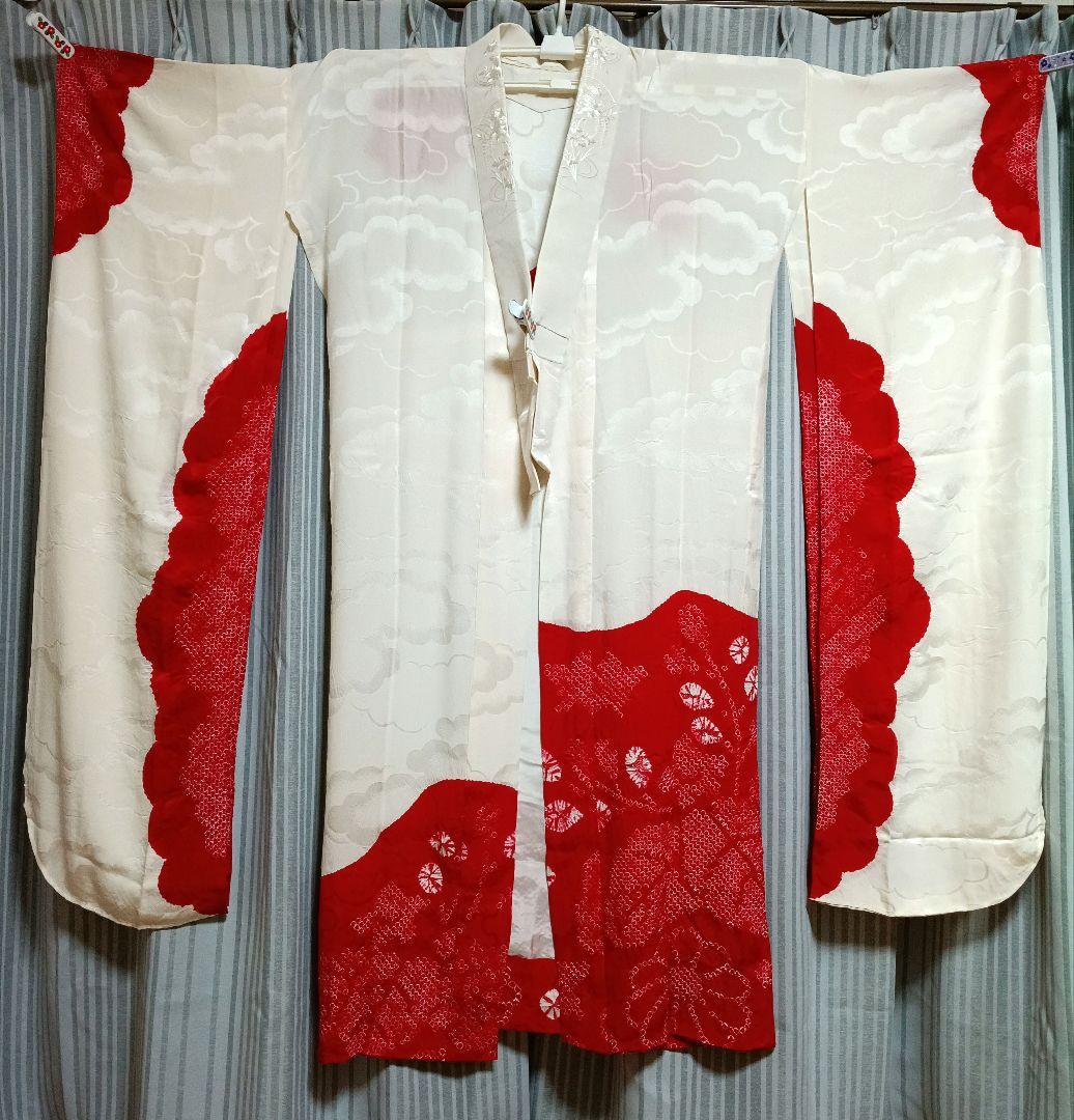 専用！振袖用長襦袢☆正絹☆絞り☆トールサイズ☆裄長め/裄70.5