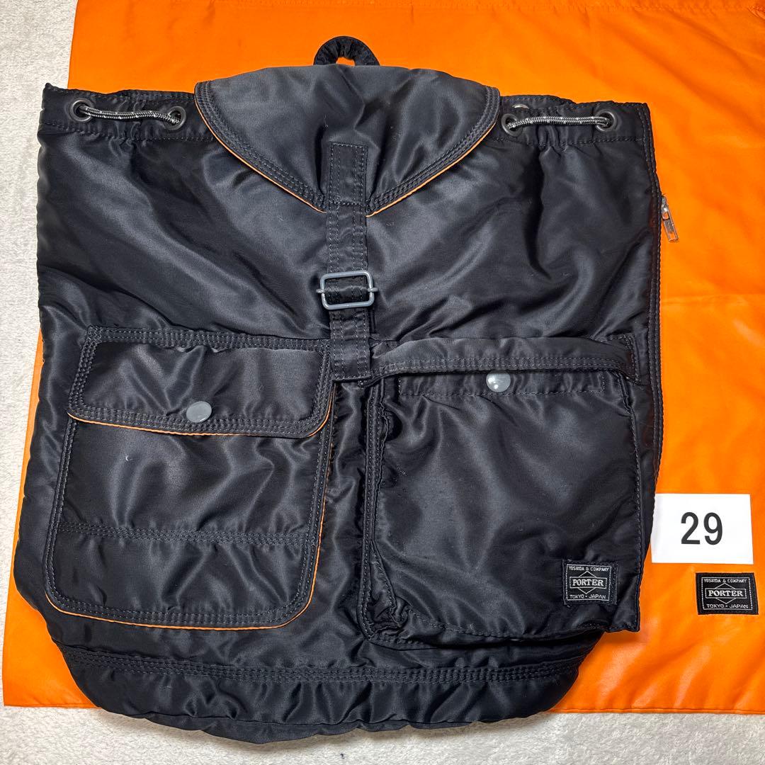 29 美品　ポーター　タンカー　リュック　バックパック　ブラック
