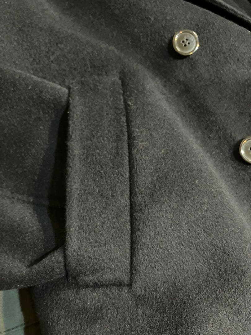 【24-25AW】ウールリバーコート　ネイビー