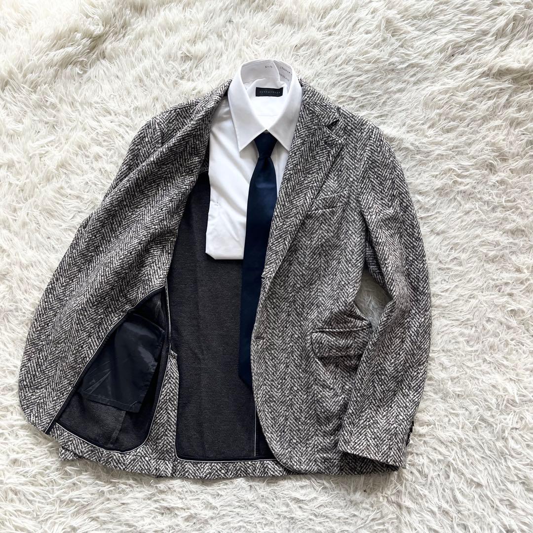 <美品>CIRCOLO 1901 ヘリンボーン ブラウン ジャケット サイズ48