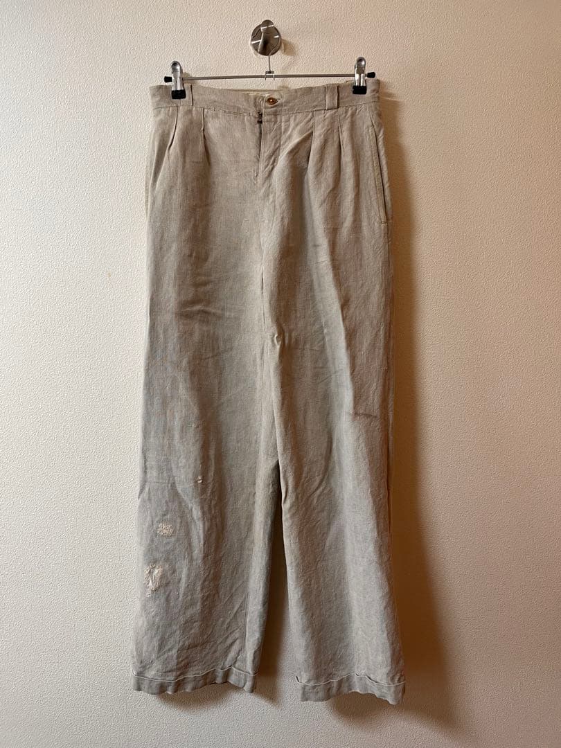【40's】France Linen Slacks ヴィンテージ