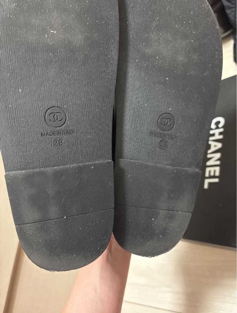 CHANEL ブラック スポーツサンダル