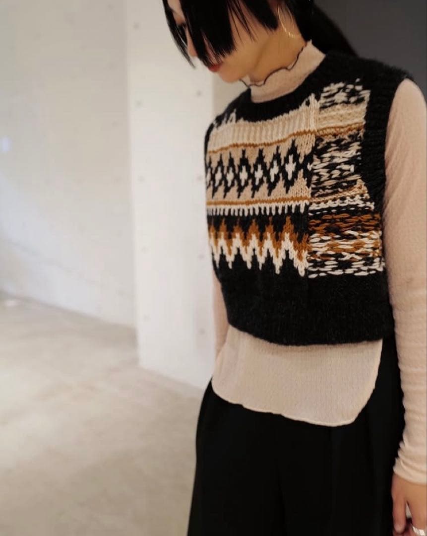 machattマチャット＊ノルディックニットベスト