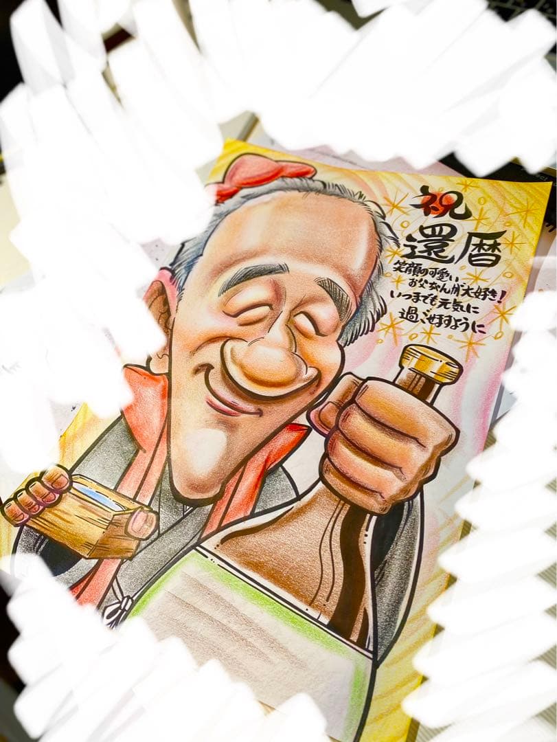 世界で1枚の手描きのオーダーメイド似顔絵★家族一緒に★記念日★誕生日★お祝い