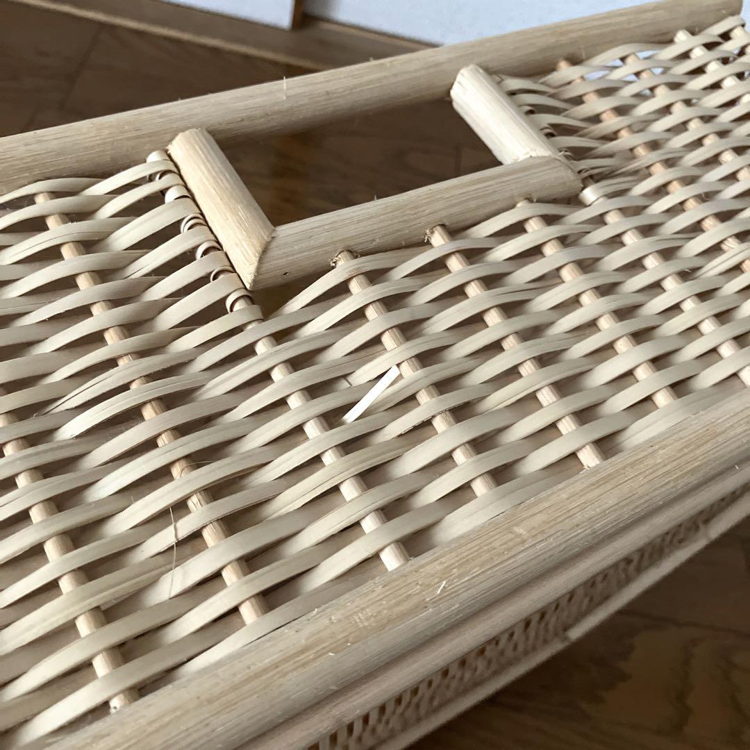 【無印良品】6個セット　重なるブリ材角型バスケット・中　35×37×16