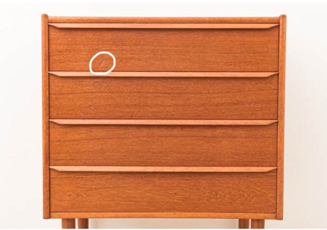 北欧家具 ビンテージ チェスト デンマーク 4段 北欧 チーク