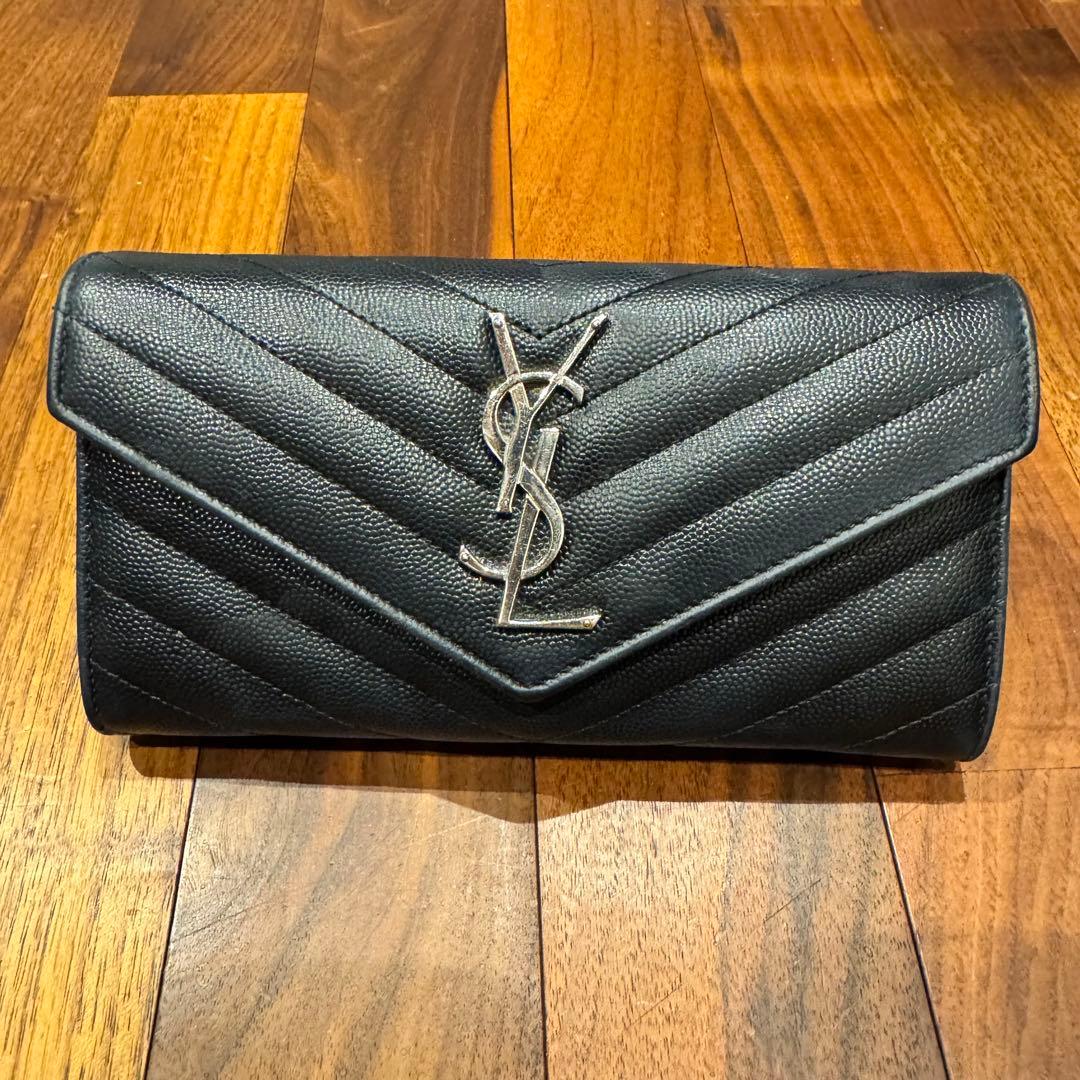 YSL ブラックレザー 長財布