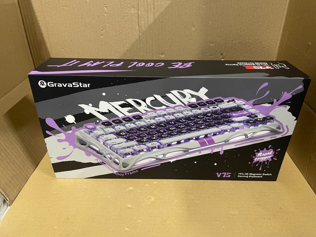 GravaStar Mercury V75 キーボード テンキーレス ホワイト