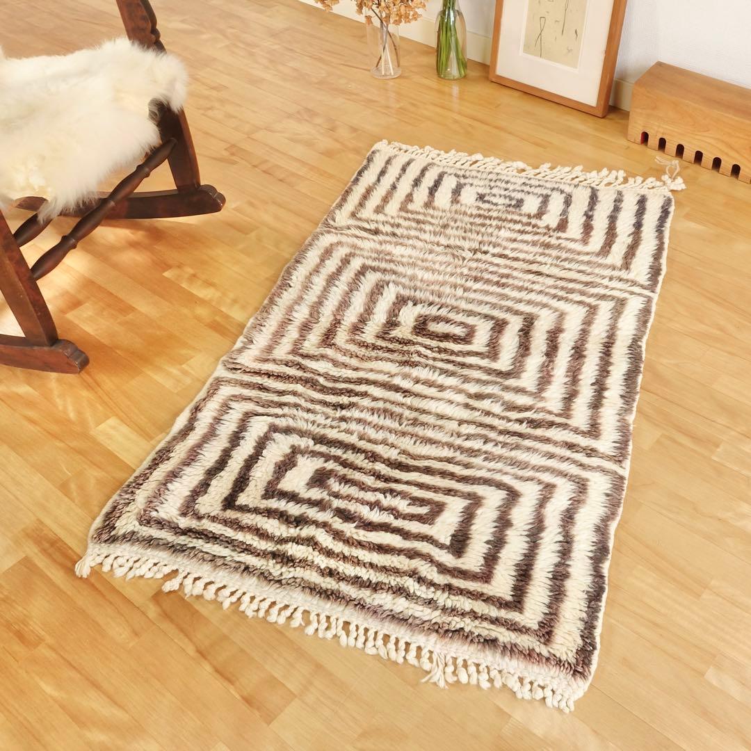 新品【モロッコベニワレンラグ】アフリカン