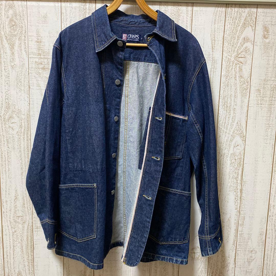 ラルフローレン CHAPS デニム ジャケット カバーオール 赤ミミ L