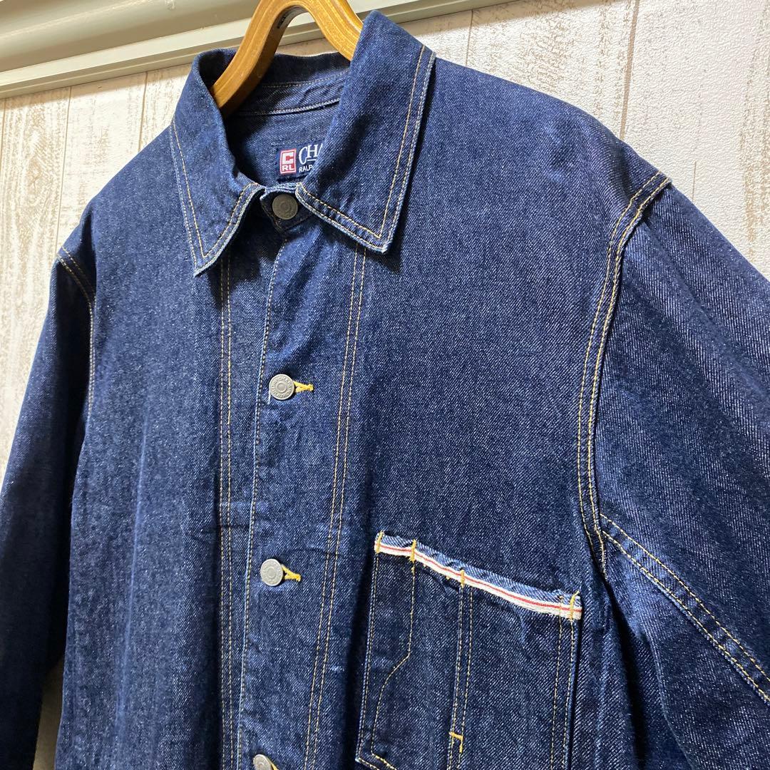 ラルフローレン CHAPS デニム ジャケット カバーオール 赤ミミ L