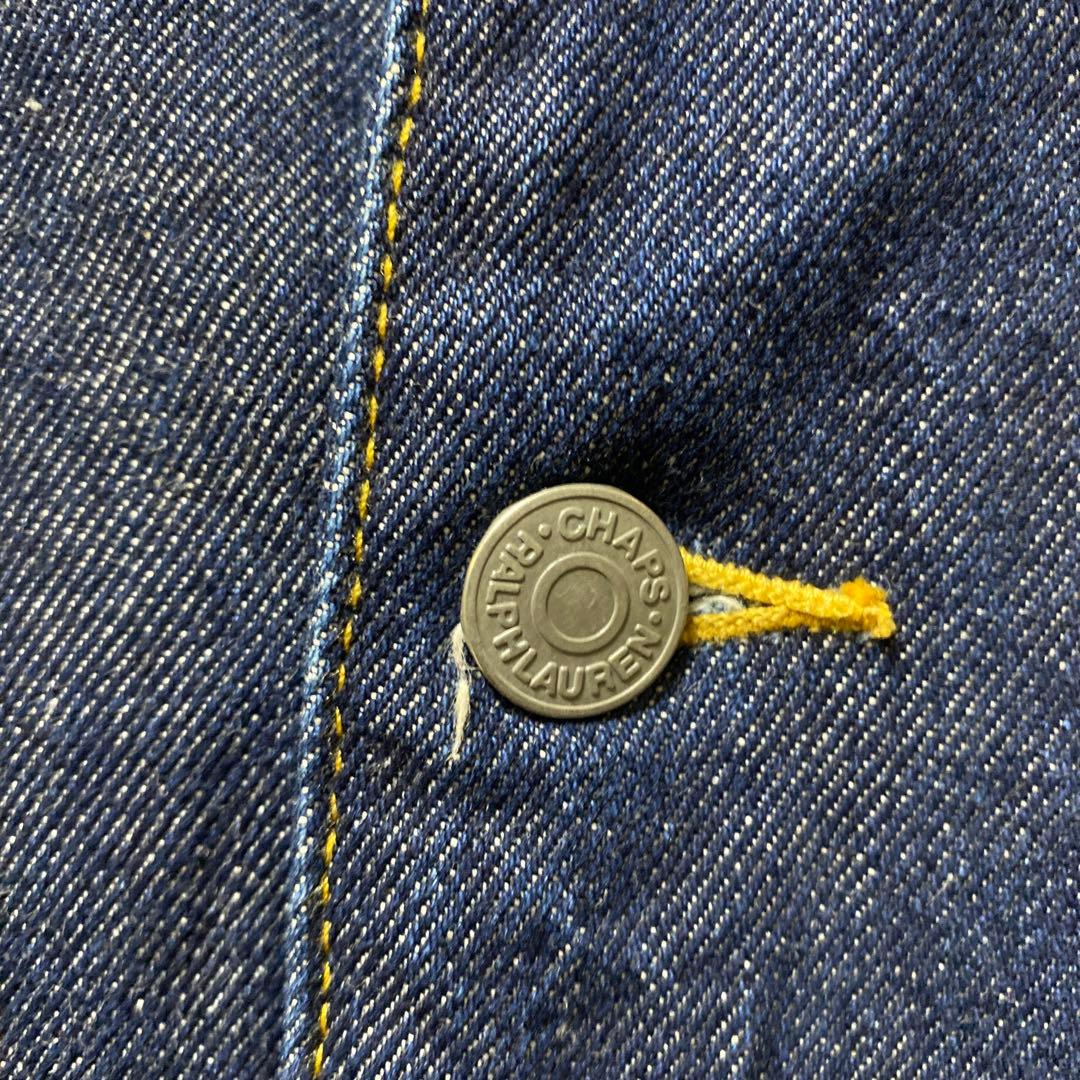ラルフローレン CHAPS デニム ジャケット カバーオール 赤ミミ L