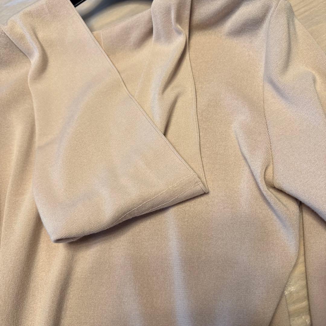 FOXEY フード付きピンクベージュニットパーカー４２サイズ中古