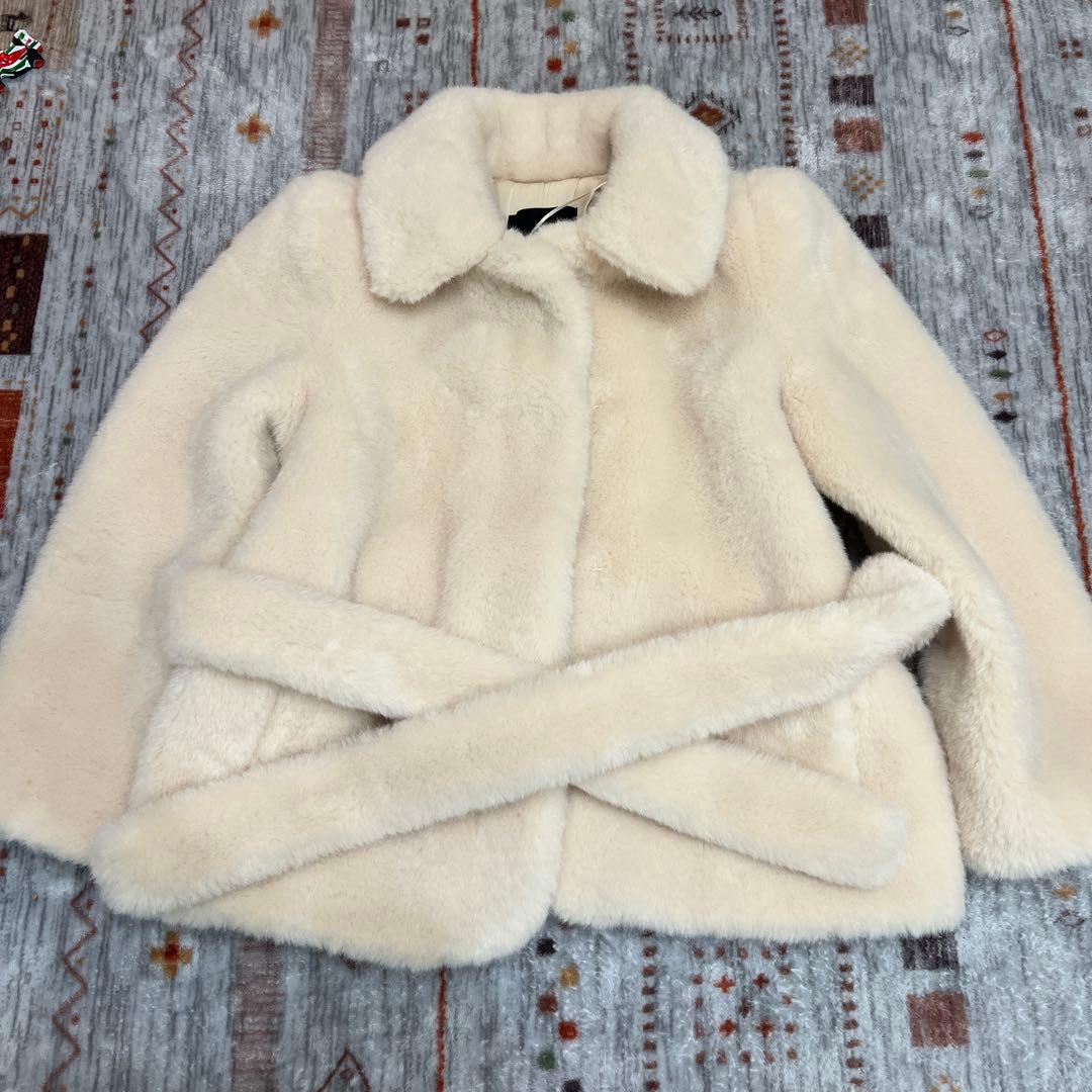 フェイクファーコート　ベルト付き