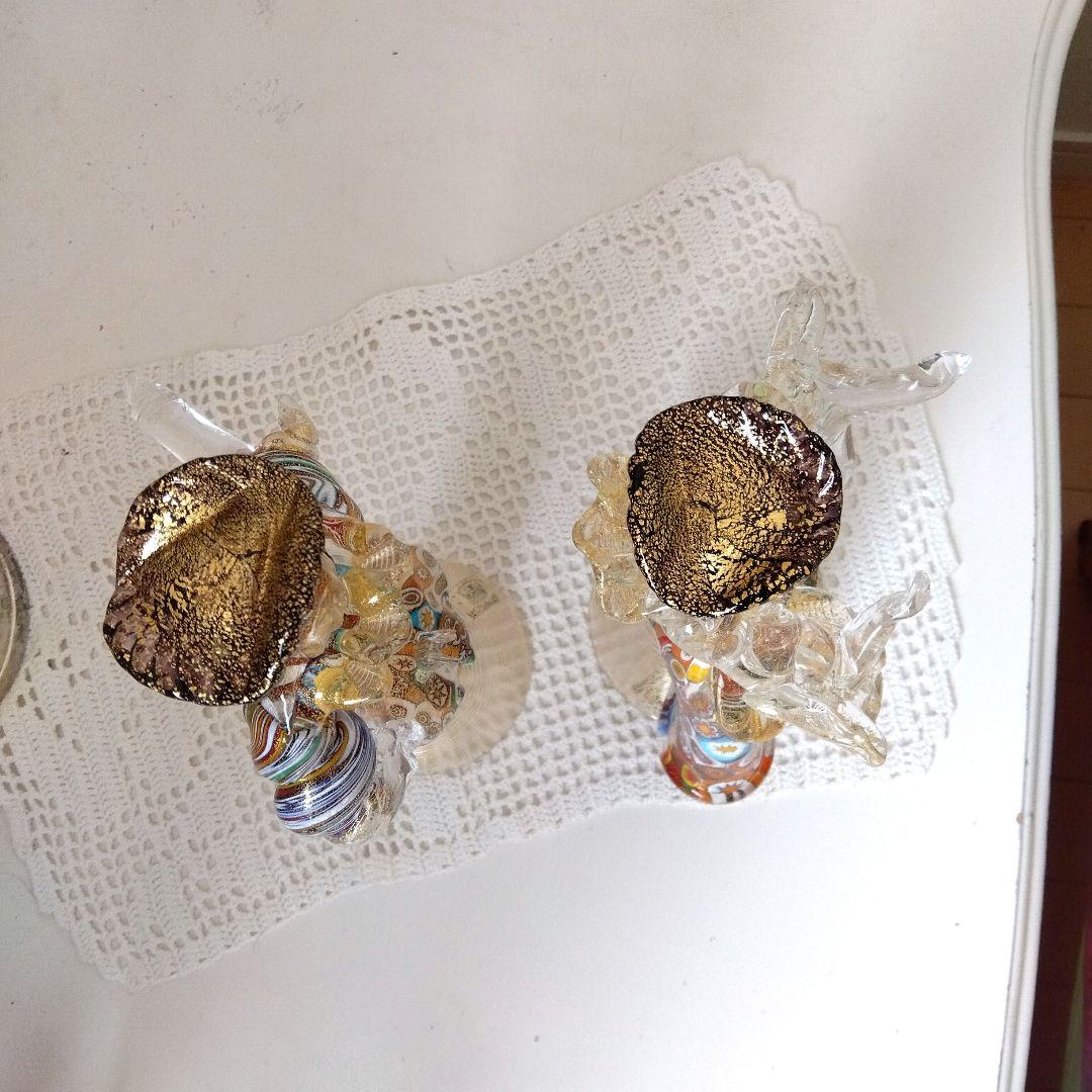 ベネチアンガラス 人形 ムラノ ぺア