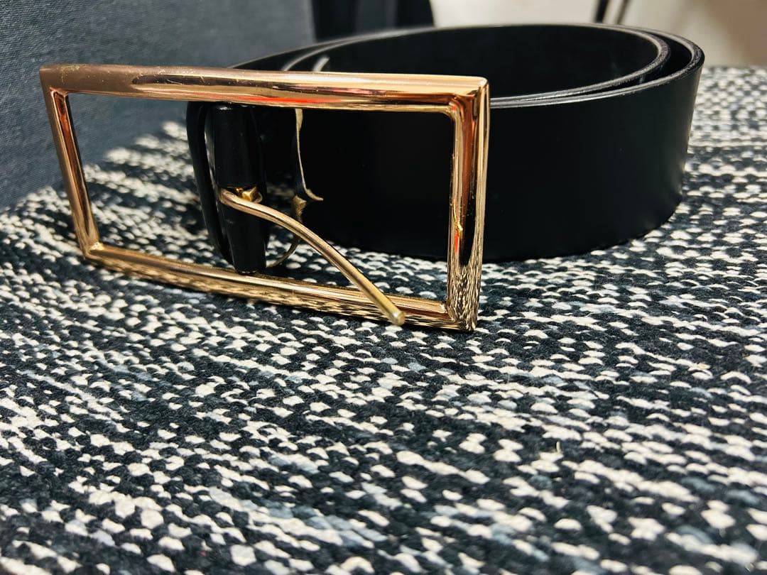 ジャンポールゴルチエ90s アーカイブ / スクエアバックル ワイドレザーベルト