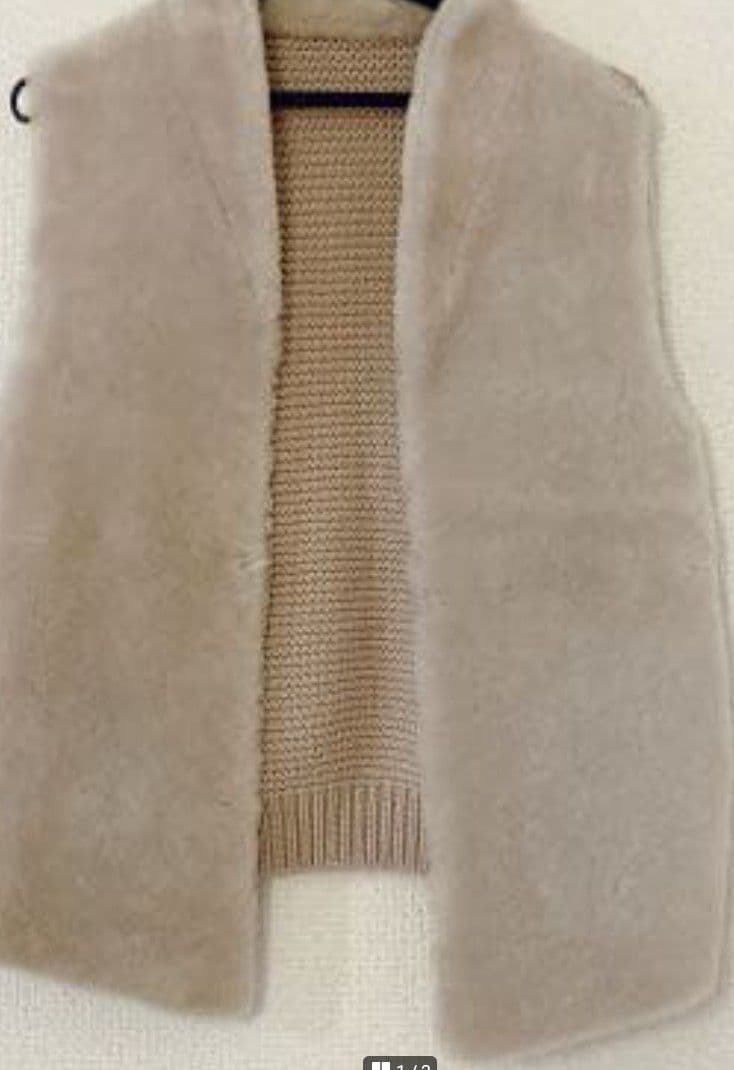 ダブルスタンダードSOV　ムートン×ニットベスト