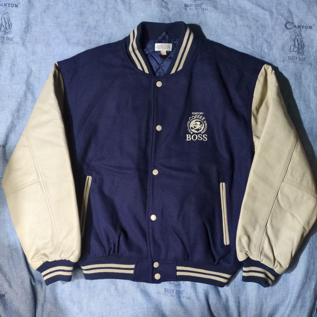 SUNTORY BOSS スタジアムジャンパー　レザースリーブ　懸賞品