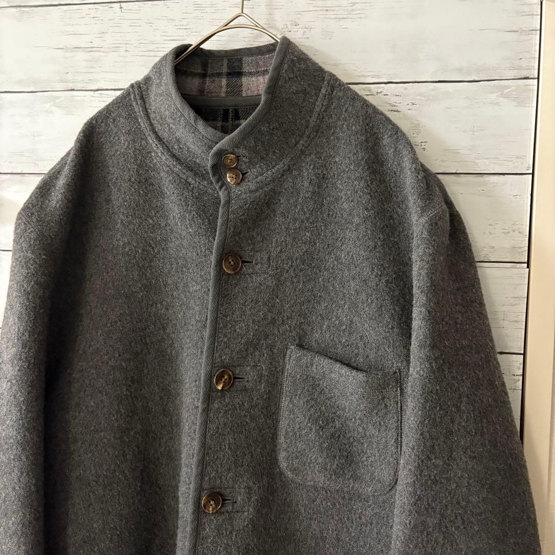 Papas+パパスプラス ステンカラージャケット毛 カシミヤ アンゴラ古着屋購入