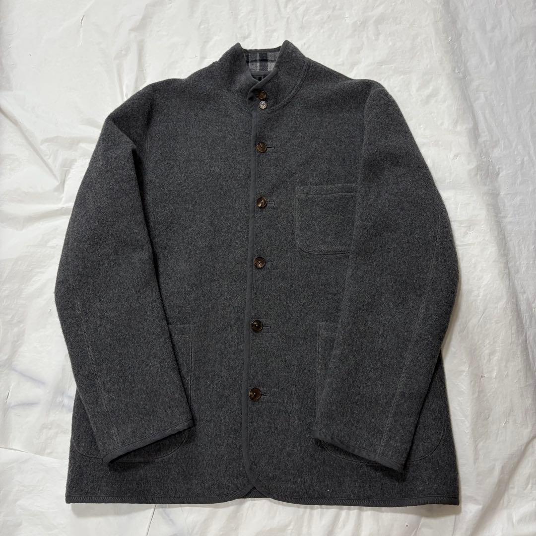 Papas+パパスプラス ステンカラージャケット毛 カシミヤ アンゴラ古着屋購入