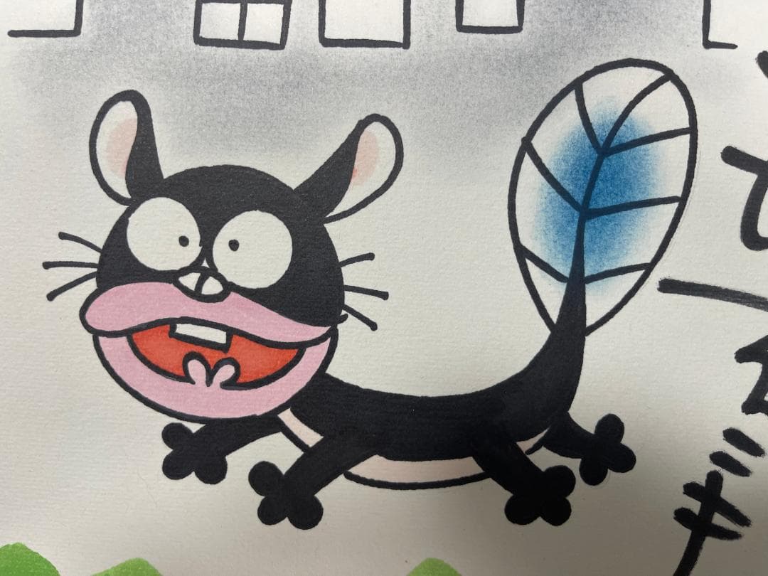 赤塚不二夫　天才バカボン【ウナギイヌ】直筆サイン色紙