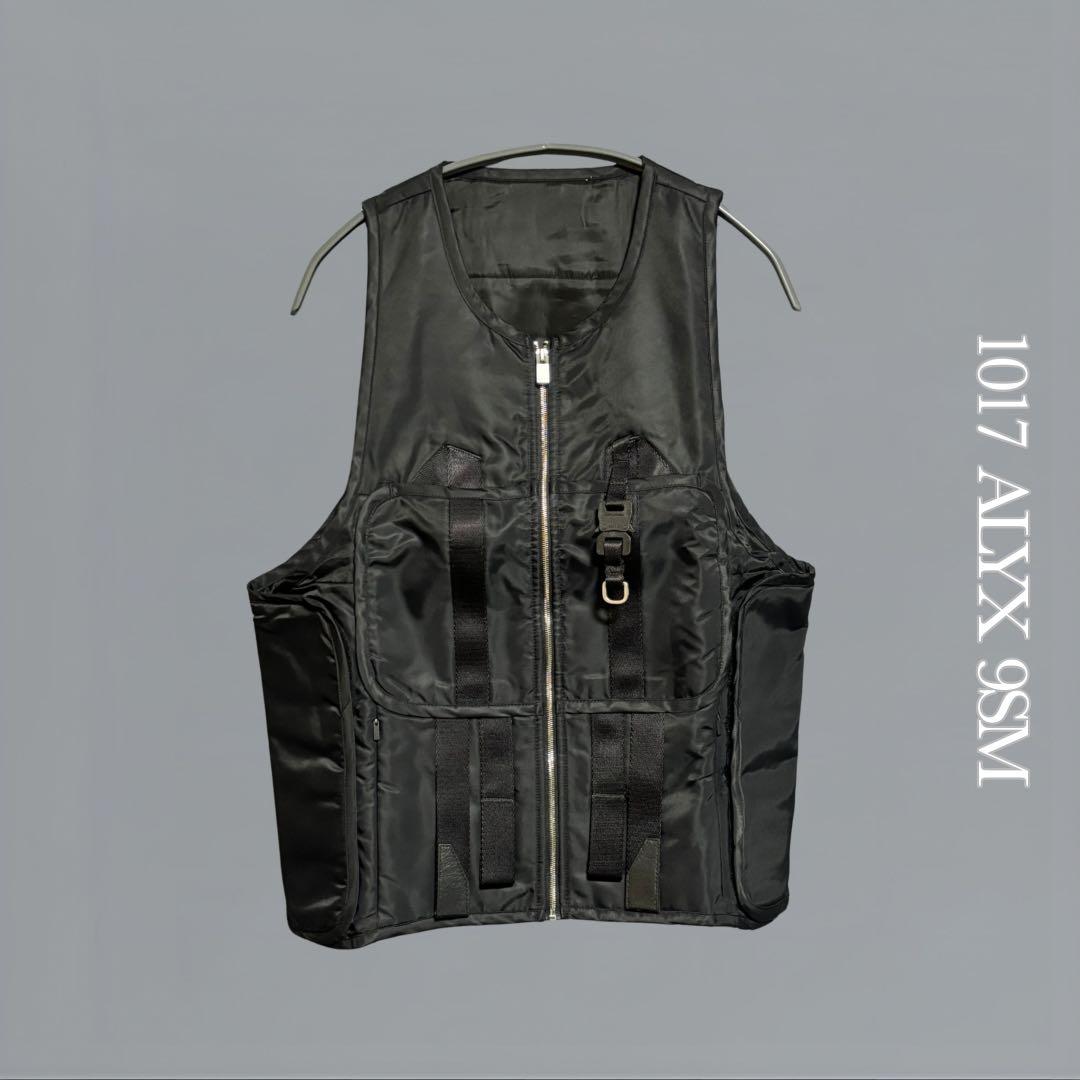 人気 1017 ALYX 9SM アリクス ナイロン ジップ ベスト S 黒