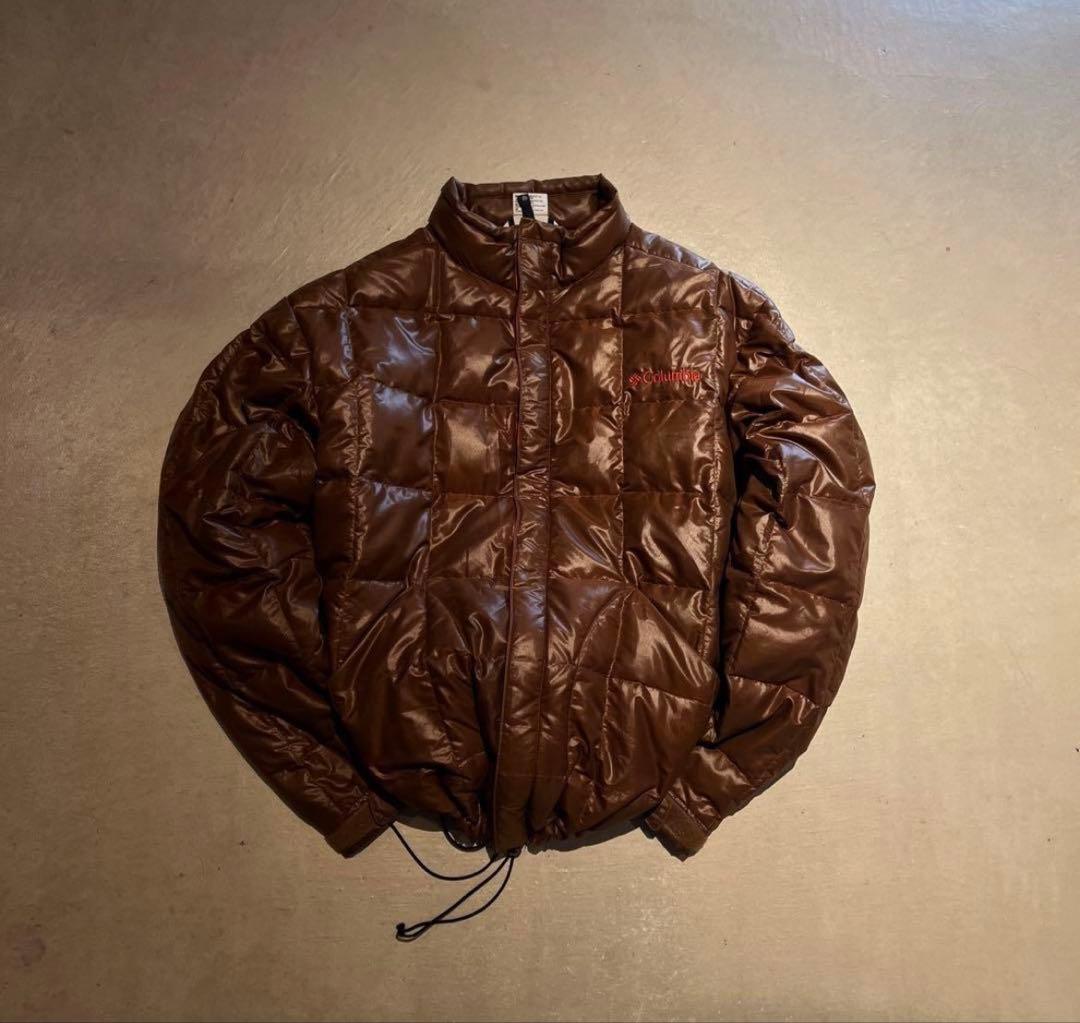 【希少❗️】Columbia ダウンジャケット ドローコード付き M ブラウン