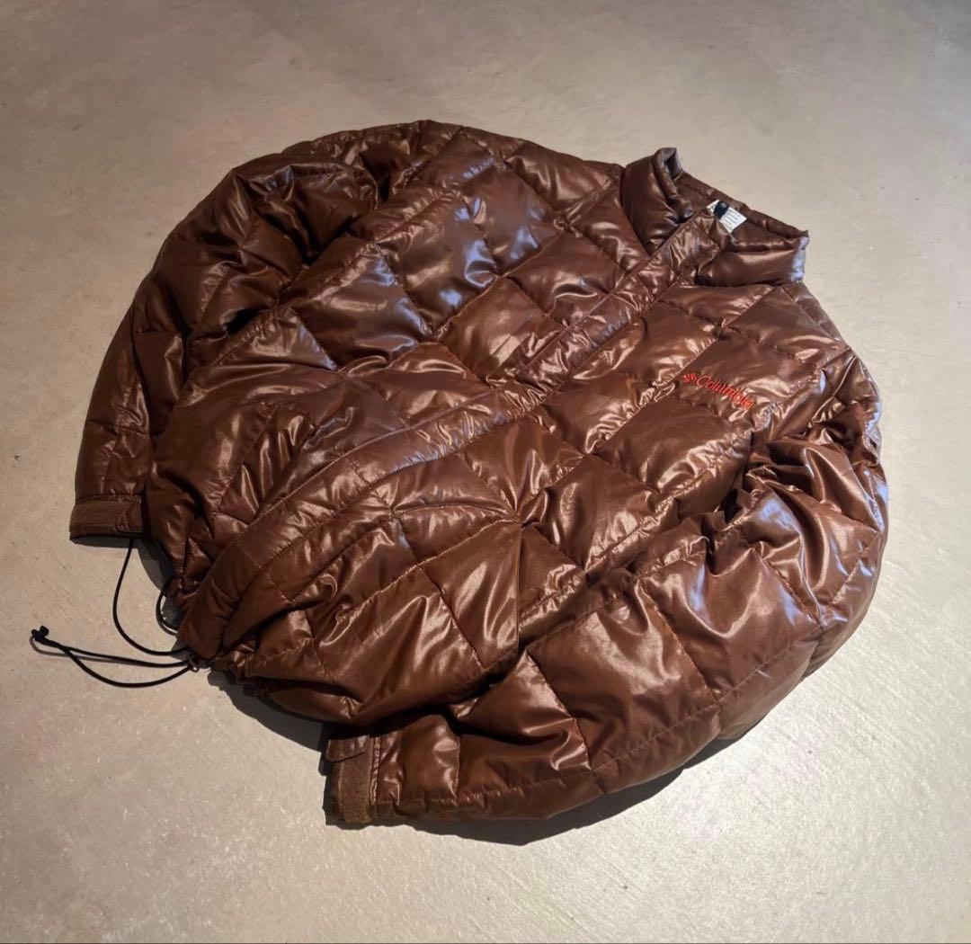 【希少❗️】Columbia ダウンジャケット ドローコード付き M ブラウン