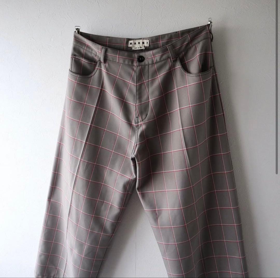 MARNI 2020aw バギーチェックパンツ