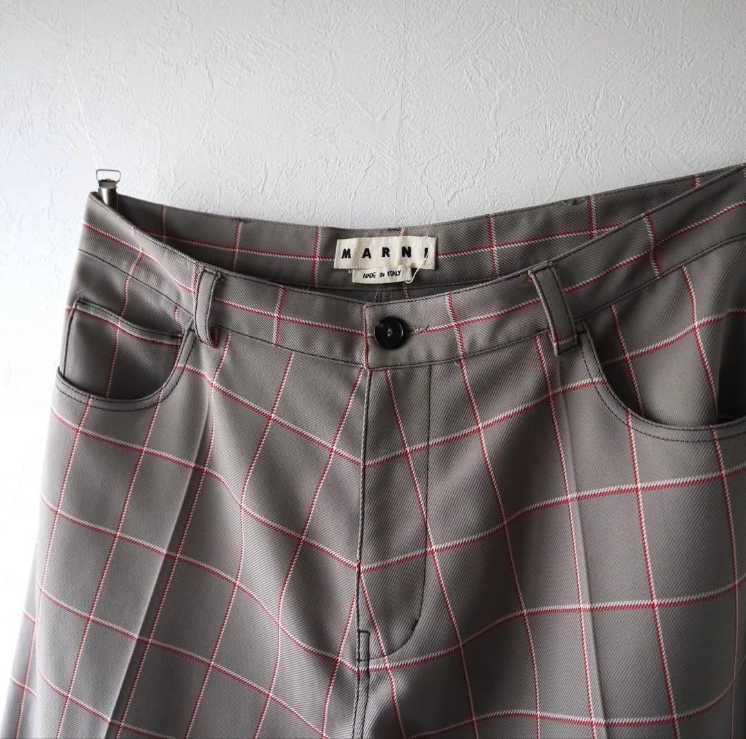 MARNI 2020aw バギーチェックパンツ