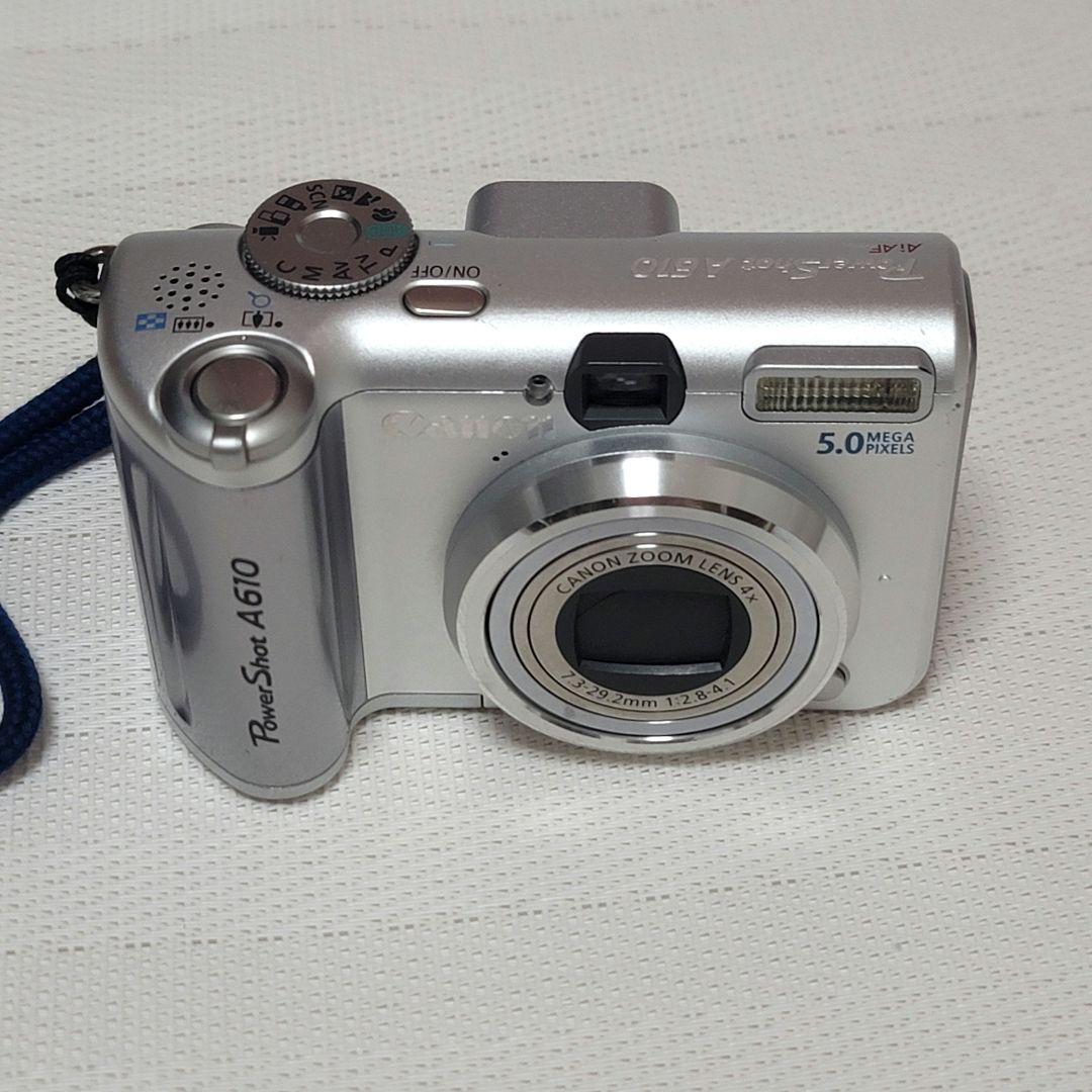 Canon キャノン PowerShot A610 シルバー デジカメ　電池付き