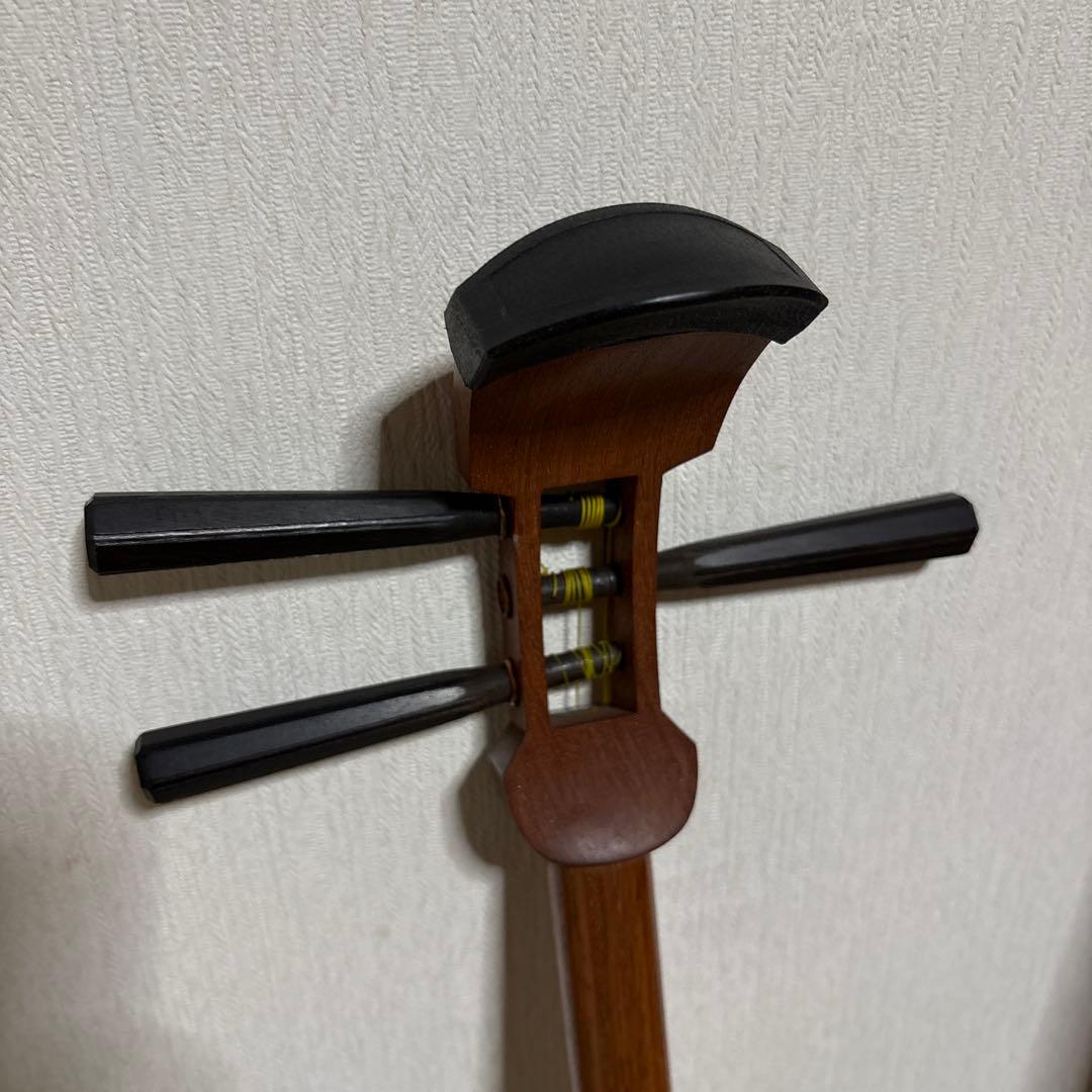 ジン様用　三味線　バチ　三絃駒　木製ハードケース 　和楽器　弦楽器　白象印　純銀