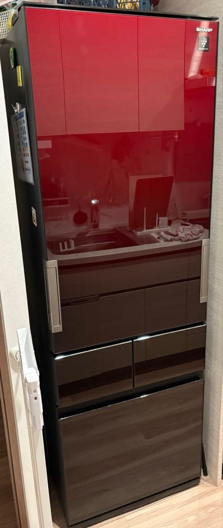 鳳*凰様 [3/20発送] SHARP 冷蔵庫 SJ-GT42C 赤黒