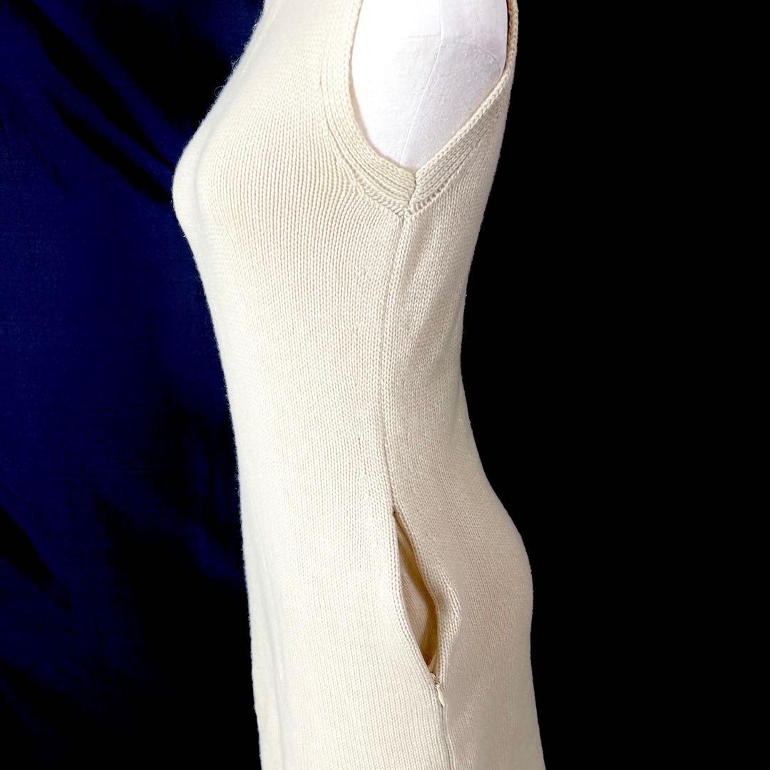 『美品』FOXEY フォクシー カシミヤ100% ノースリーブ　ワンピース 38