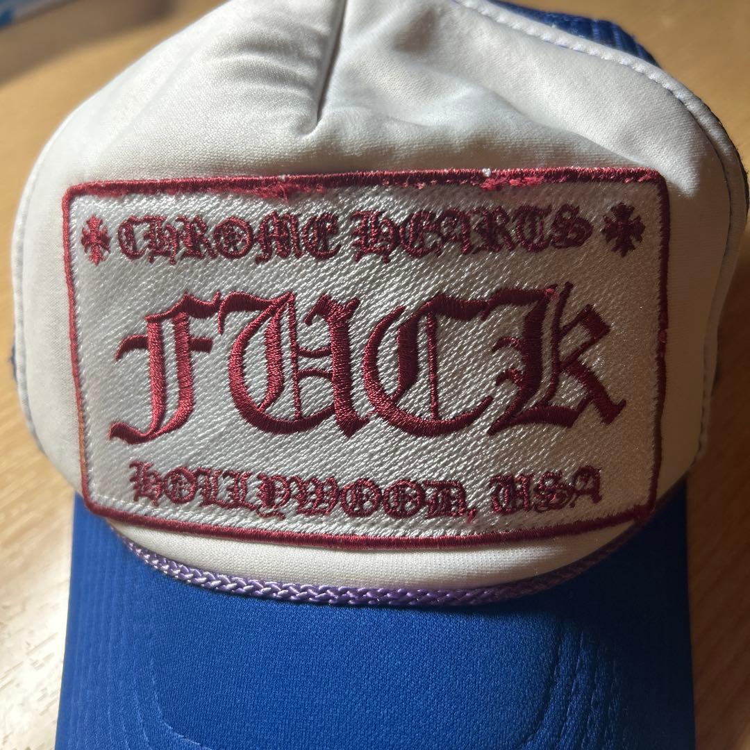 Chrome Hearts 刺繍キャップ 青/白