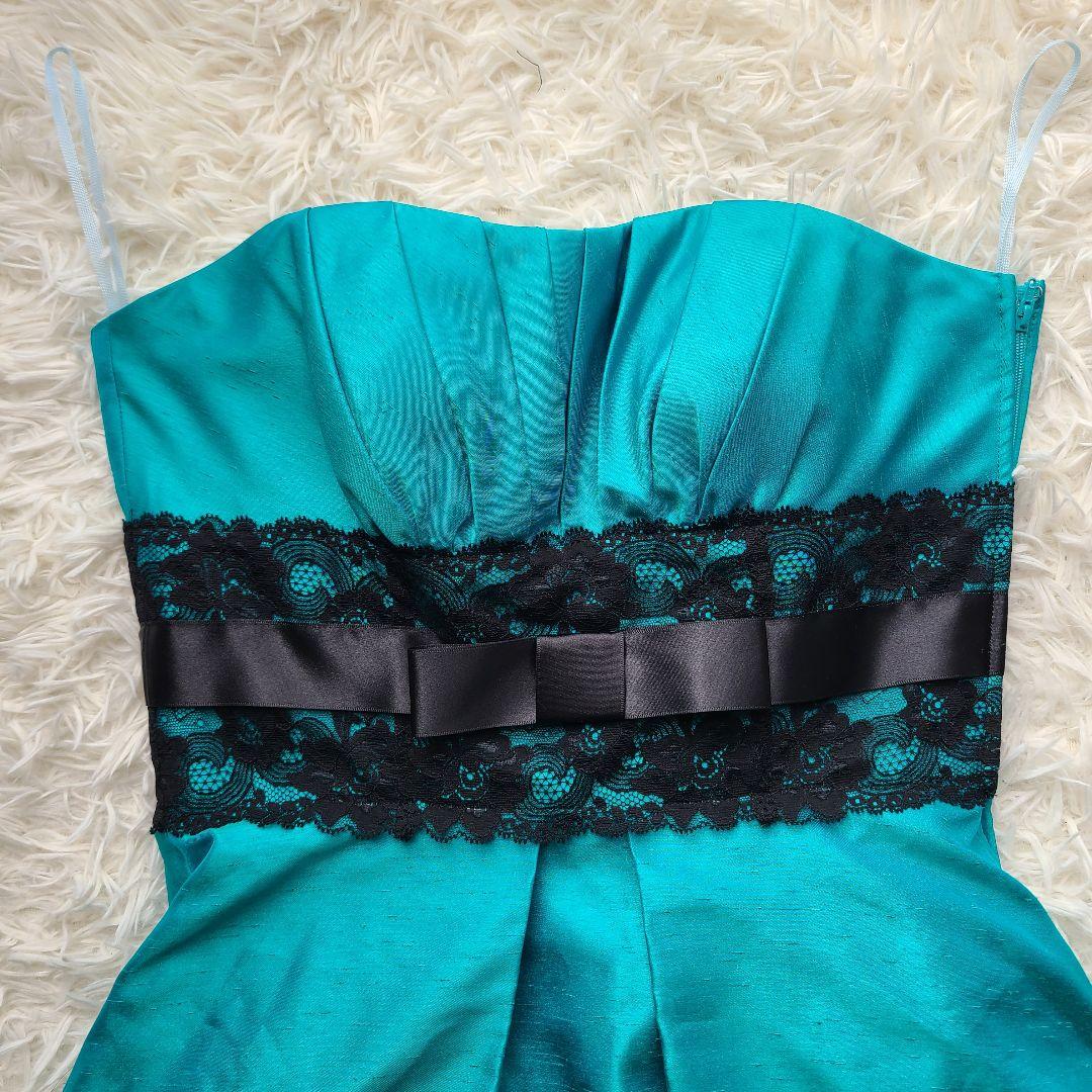 ✨️美品・希少✨️AIMER ドレス ロング チュール レース エメラルド M