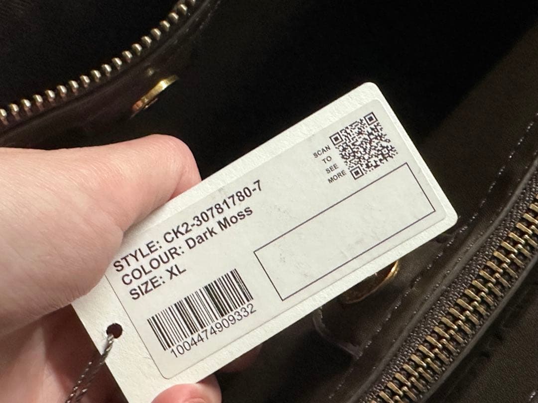 【美品】CHARLES & KEITH クラシックダブルハンドルトートバッグ