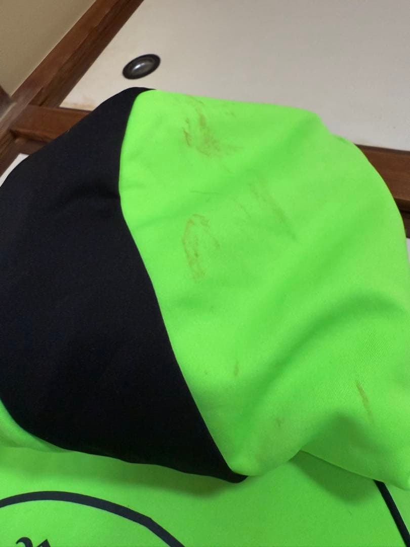 ☆crazy tribe ネオングリーンジャージワンピ☆