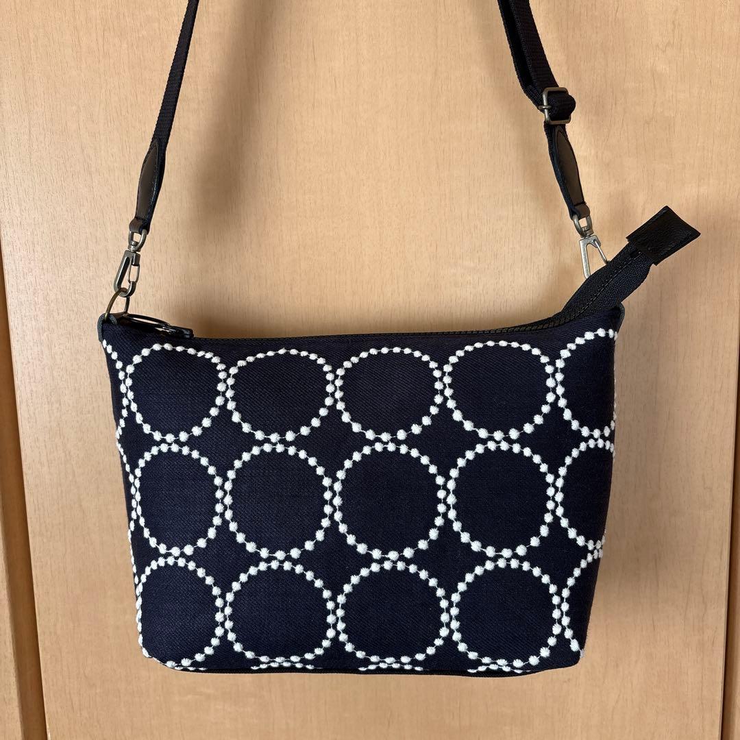 ハンドメイド　ふっくらショルダーバッグ　ミナペルホネン　タンバリン