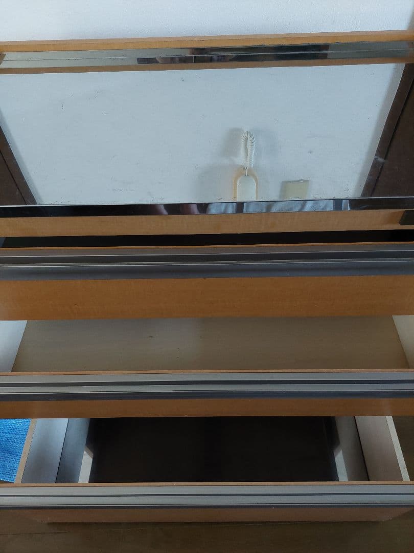 木製キッチンカウンター 3段引き出し付き