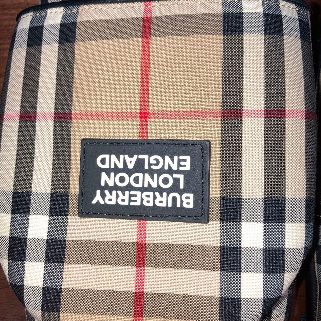 極美品　正規品　BURBERRY レザーグローブ　M バーバリー　手袋　ミトン