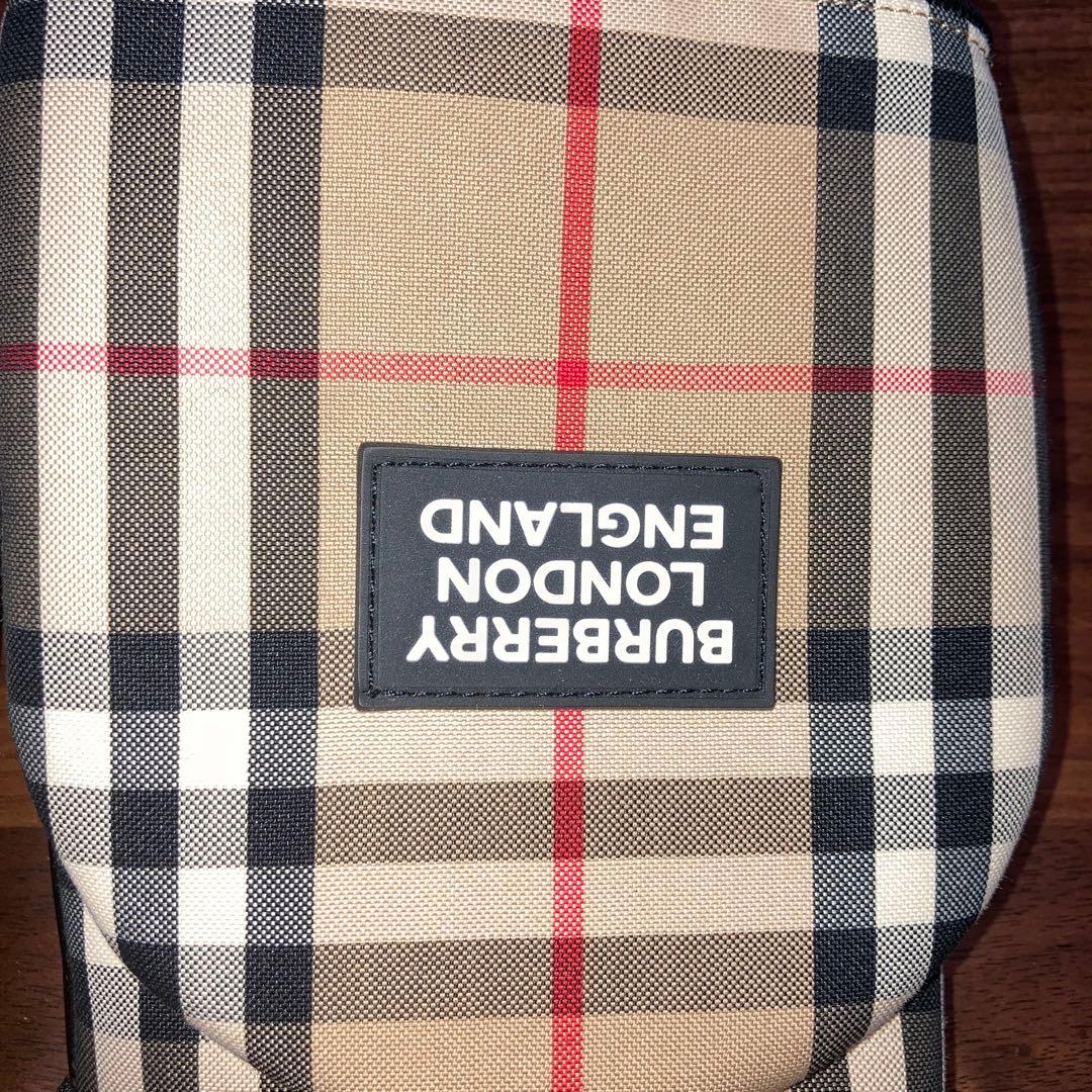 極美品　正規品　BURBERRY レザーグローブ　M バーバリー　手袋　ミトン