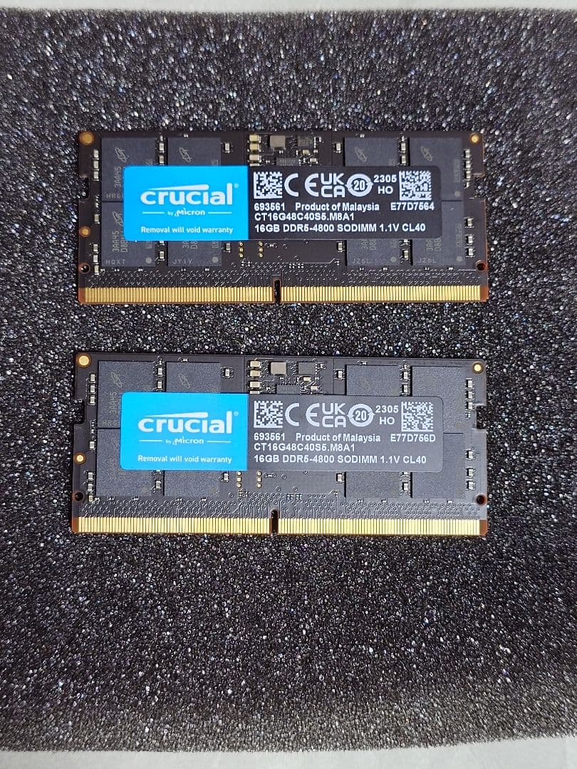 Crucial 16GB×2 DDR5-4800 SODIMM 32GB