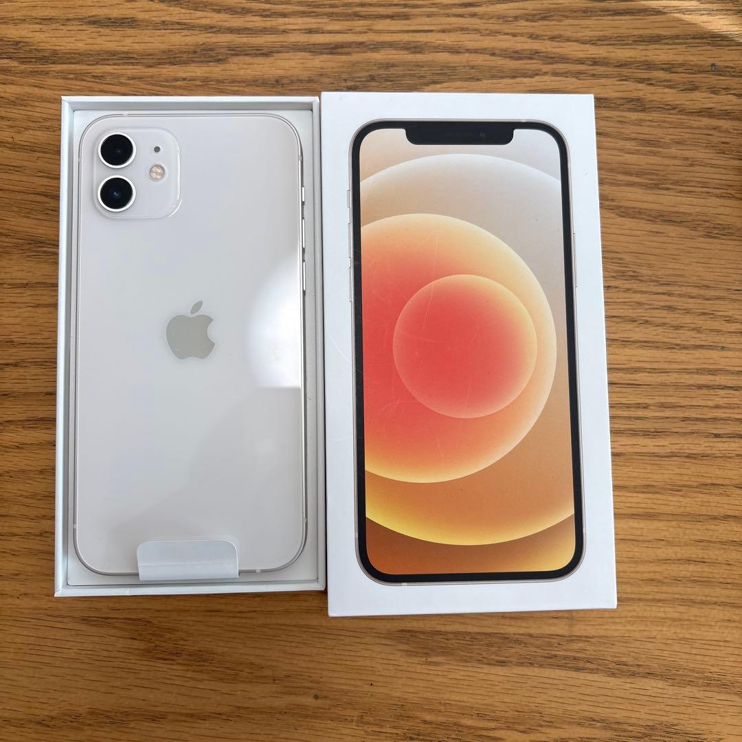 【美品】iPhone12 64GB ホワイト　SIMフリー