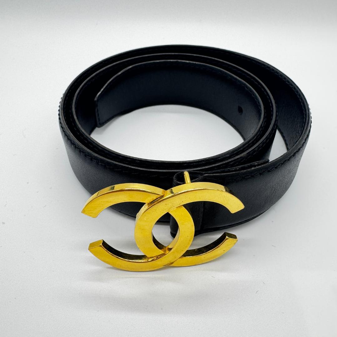 【TM10-300-10】シャネル ロゴ バックル レディース ベルト