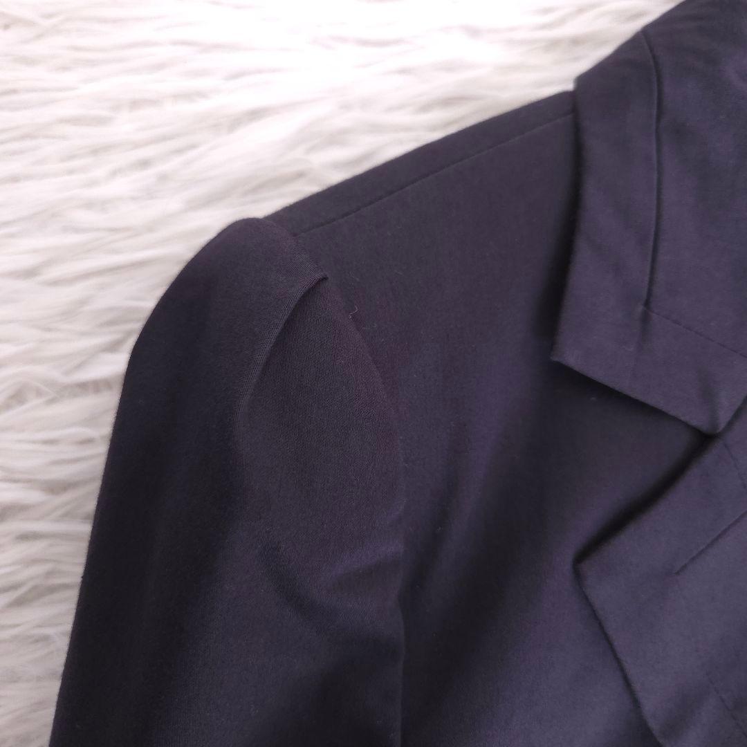 マックスマーラ テーラードジャケット 紺ブレ パフスリーブ ペプラム Lサイズ