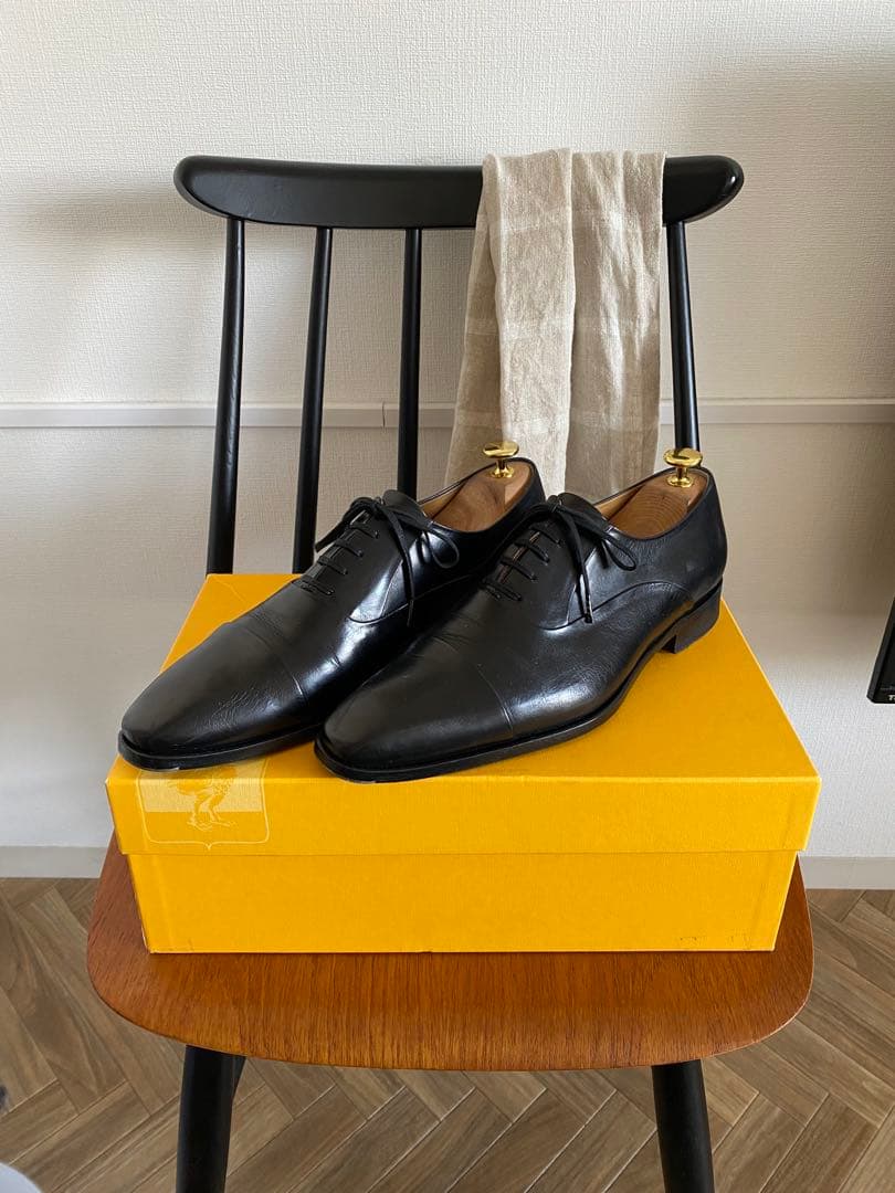 未使用フランチェスコベニーニョ内羽根ストレートチップ黒6.5 25.5〜26cm