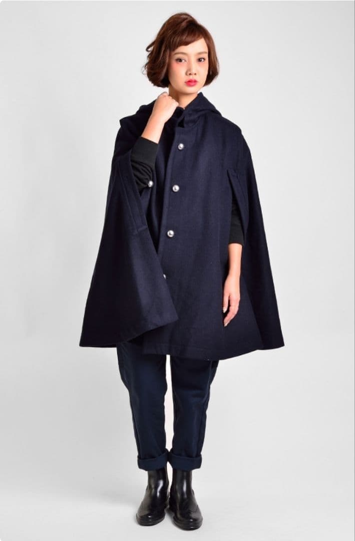 フランス軍レディース ウールケープ マント ポンチョ ミリタリー ケープ