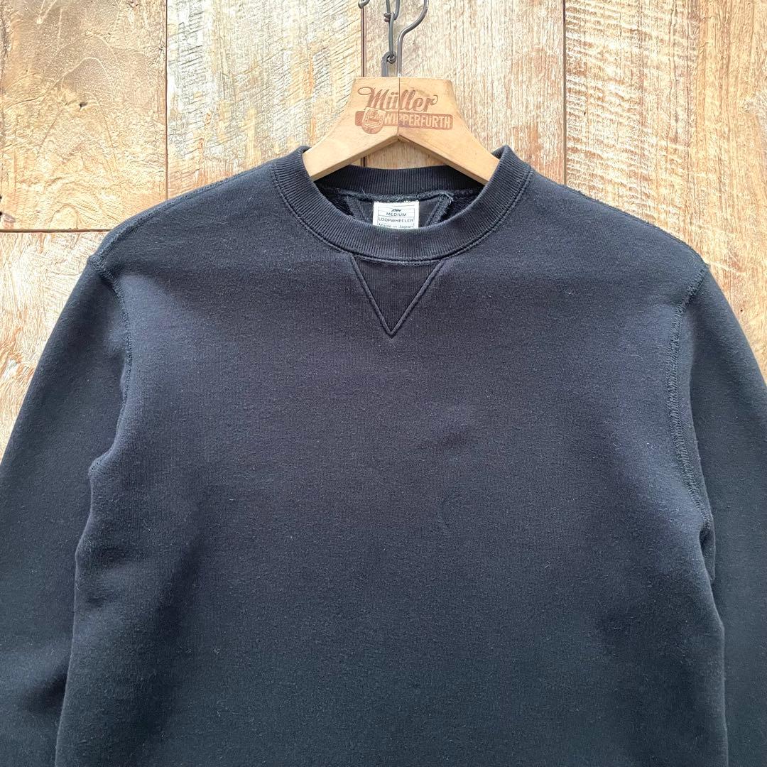 【美品】LOOPWHEELER 両Vガゼット スウェット トレーナー M