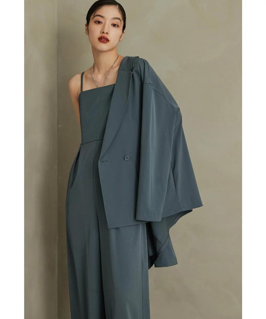 美品 niana ニアナ セットアップパンツドレス オールインワン L 大きい